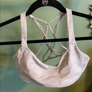 Grey Striped LuLu Lemon Sports Bra